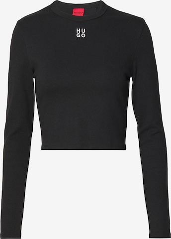 HUGO Tričko 'Dafilomena_3' - Čierna: predná strana