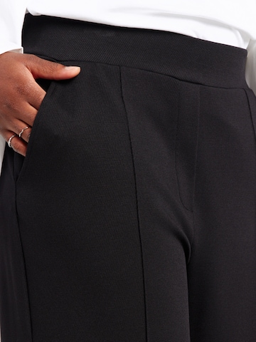 SAMOON Regular Trousers in Black
