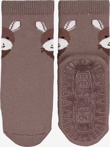 STERNTALER Socks 'Emmi' in Brown: front