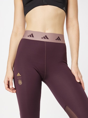 ADIDAS PERFORMANCE Skinny Spodnie sportowe 'Germany' w kolorze czerwony