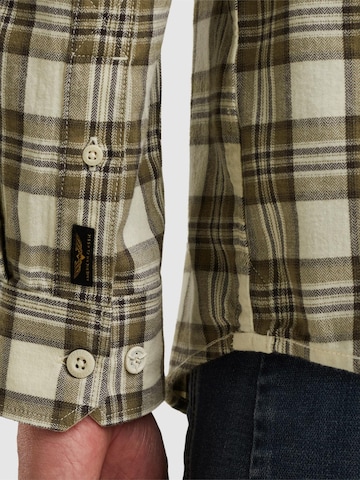 PME Legend Regular Fit Skjorte 'Shirt with check pattern' i beige