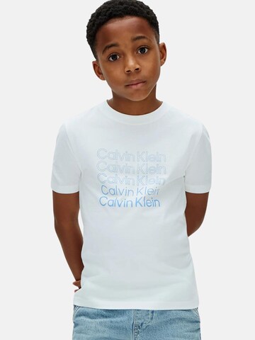 Calvin Klein Kids - Camiseta en blanco: frente