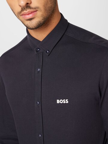 BOSS Green Regular fit Button Up Shirt 'BIADO' in Black