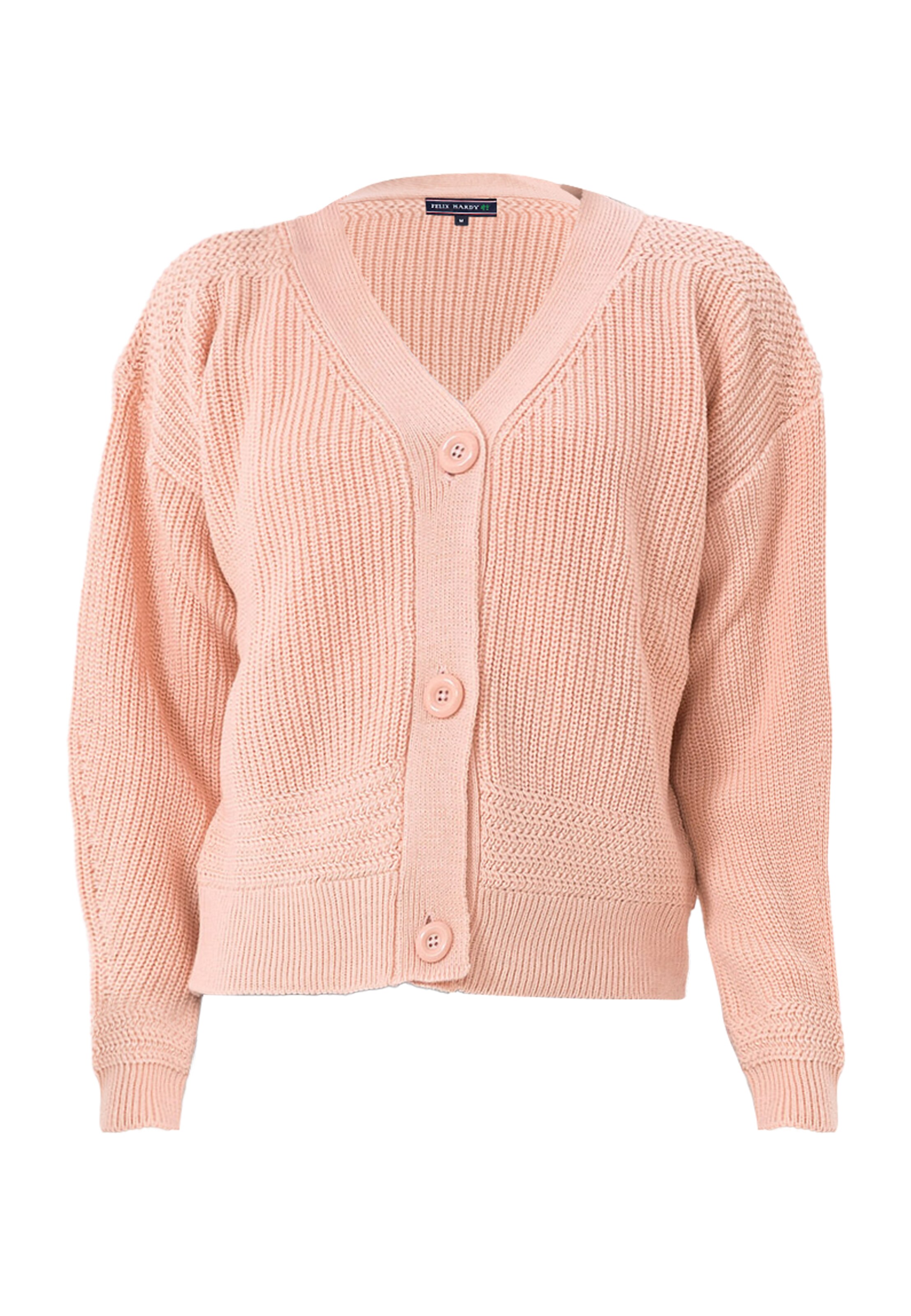 Felix Hardy Πλεκτή ζακέτα σε ροζ: μπροστά