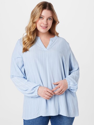 KAFFE CURVE Bluse 'Hella' in Blau: predná strana