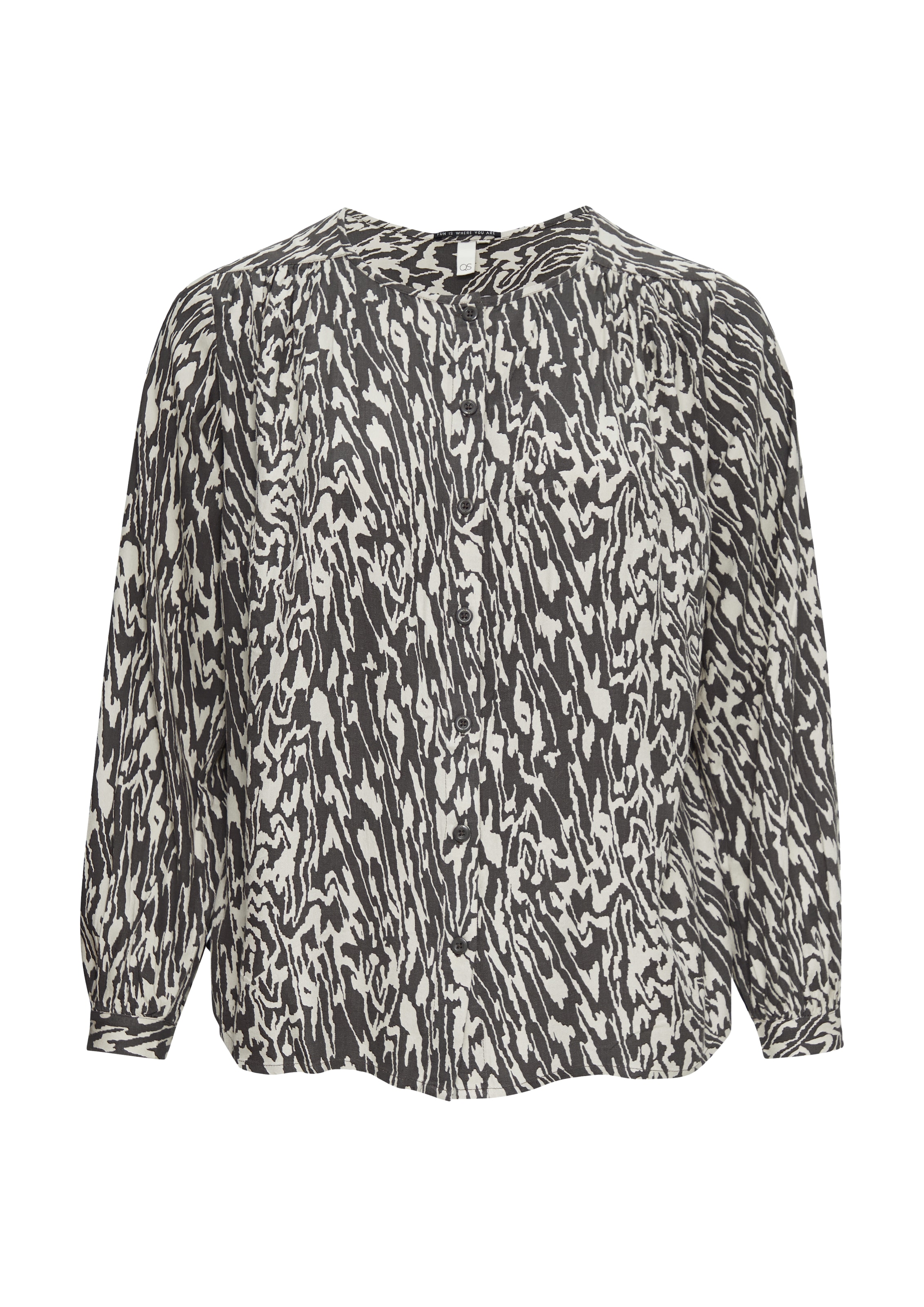 QS Blouse in Beige: voorkant