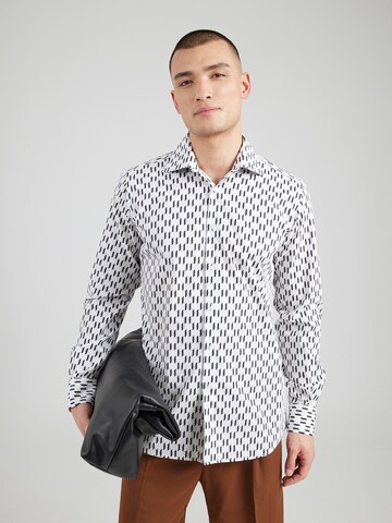 Karl Lagerfeld - Ajuste regular Camisa en blanco: frente