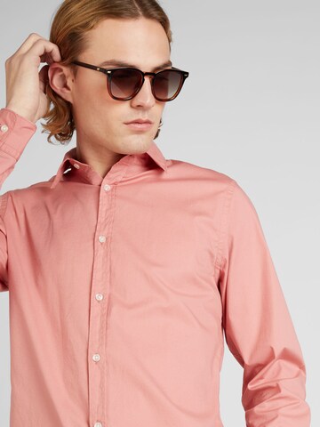 SCOTCH & SODA Slim fit Button Up Shirt 'Essential' in Pink