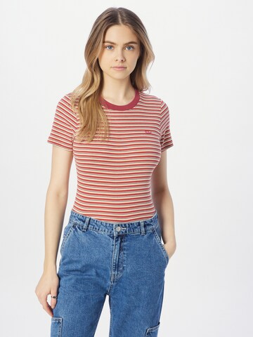 LEVI'S ® Shirt 'Rib Baby Tee' in Rood: voorkant