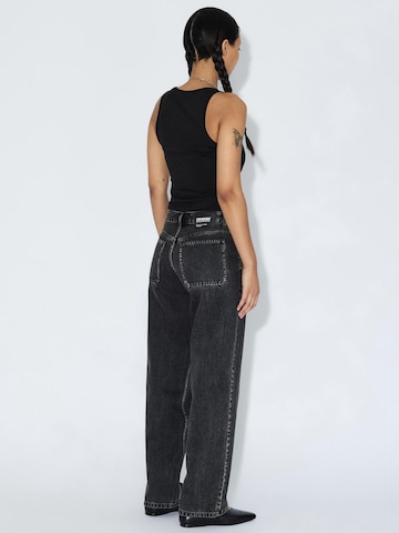 Dr. Denim Regular Jeans 'Nika Mid Straight Worker'‌‌‌‌‌‌‌‌‌ in Schwarz