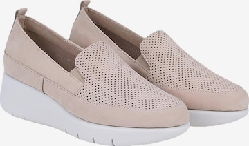 Desa - Zapatos bajos 'DESA Damen DesaComfort Perforierte Keilschuhe aus Leder' en beige: frente