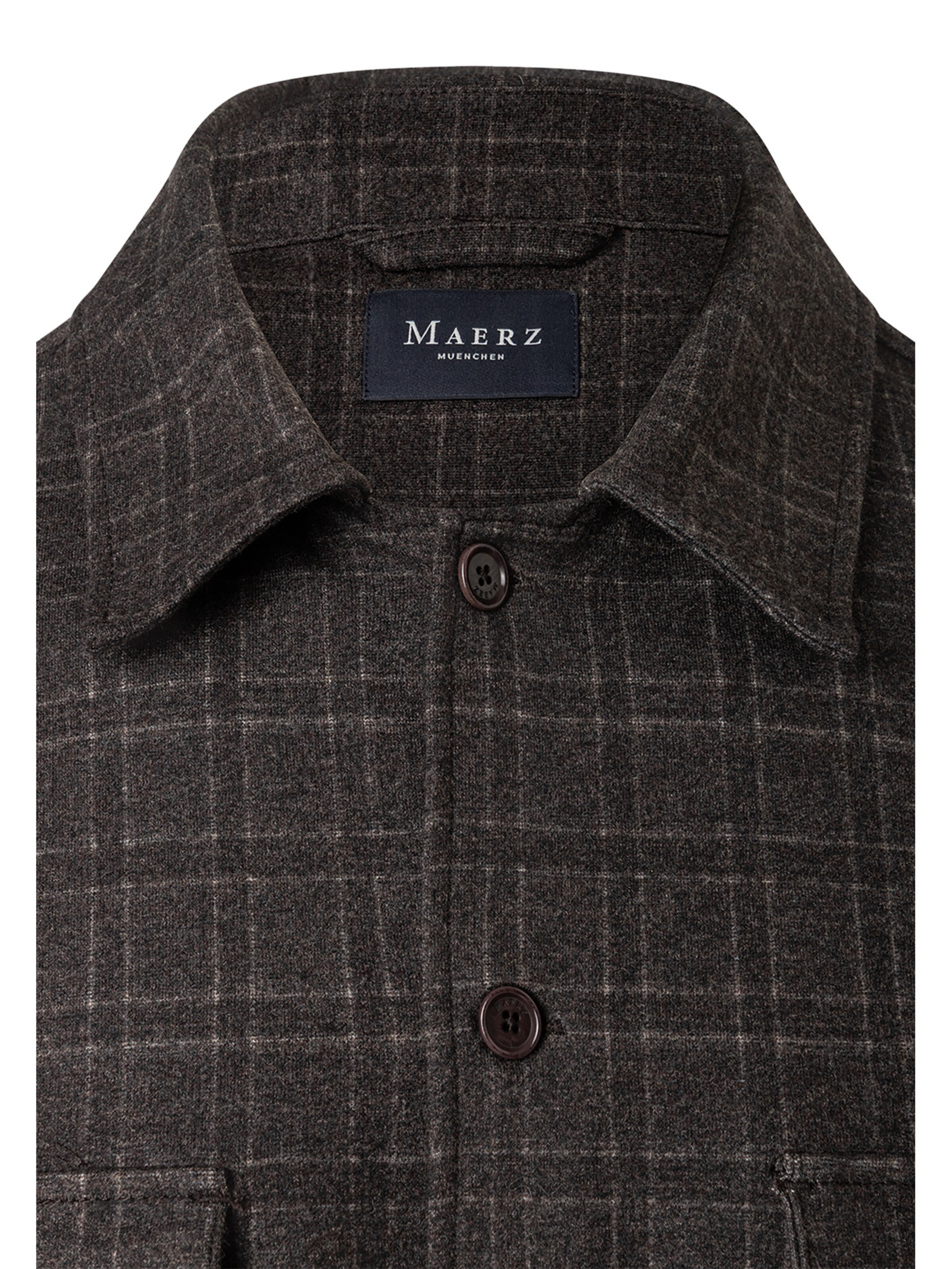 Coupe regular Chemise MAERZ Muenchen en marron : devant