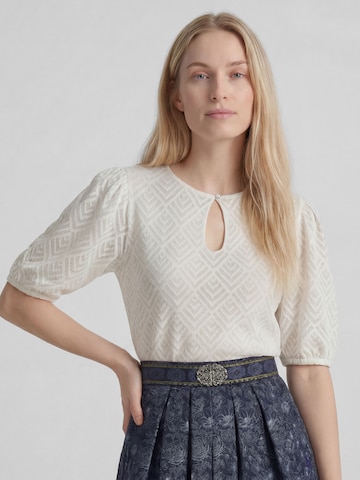 Blouse folklorique 'Kea' SPIETH & WENSKY en blanc : devant