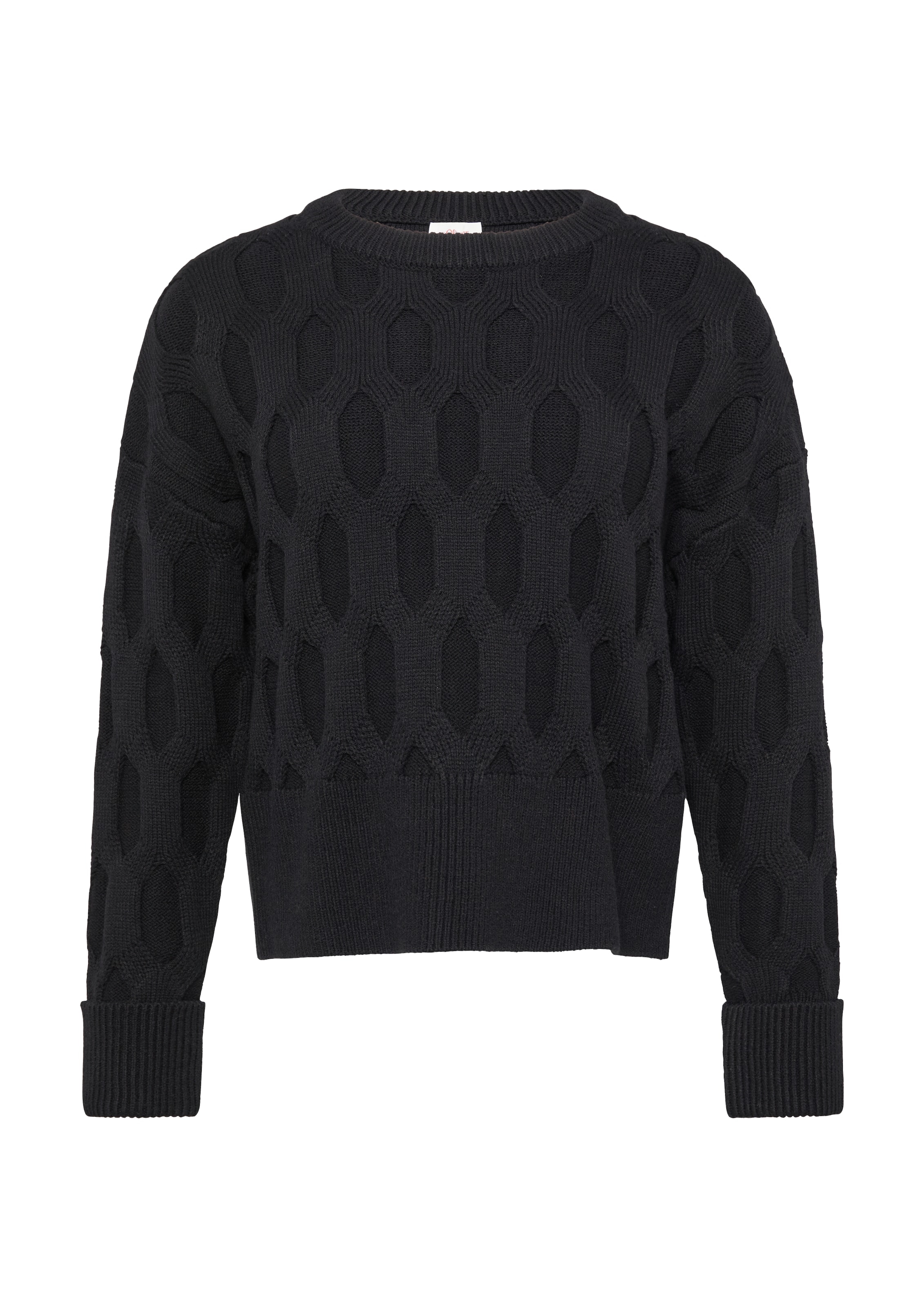 s.Oliver Pullover in Schwarz: Vorderseite