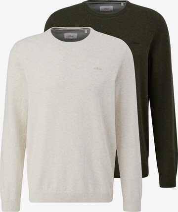 s.Oliver Pullover 'Basic' in Grün: Vorderseite