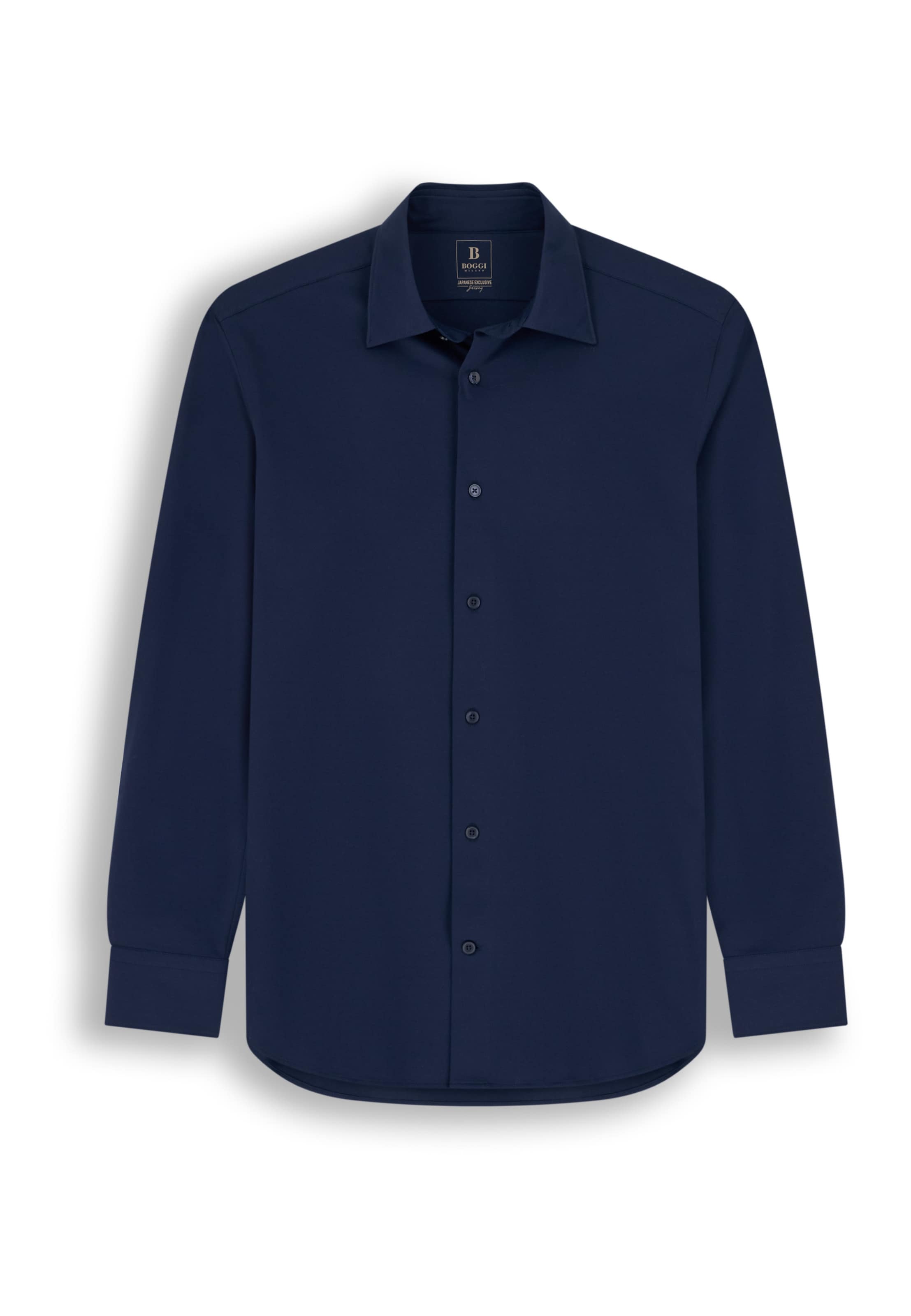 Coupe regular Chemise Boggi Milano en bleu : devant