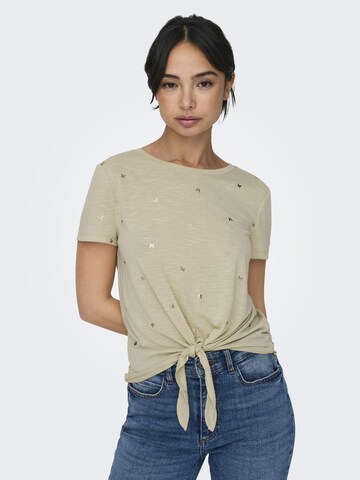 ONLY T-Shirt 'ISABELLA' in Beige