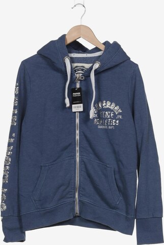 Superdry Sweatshirt & Zip-Up Hoodie in L in Blue: front