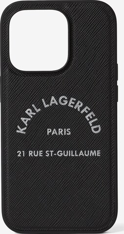 Custodia per smartphone di Karl Lagerfeld in nero: frontale