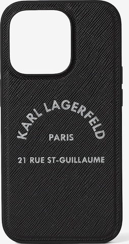 Custodia per smartphone di Karl Lagerfeld in nero: frontale