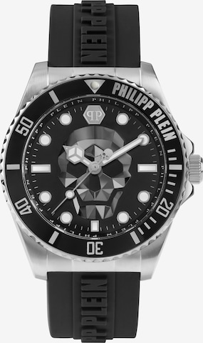 Philipp Plein Watches Analoog horloge 'THE $KULL DIVER' in Zwart: voorkant