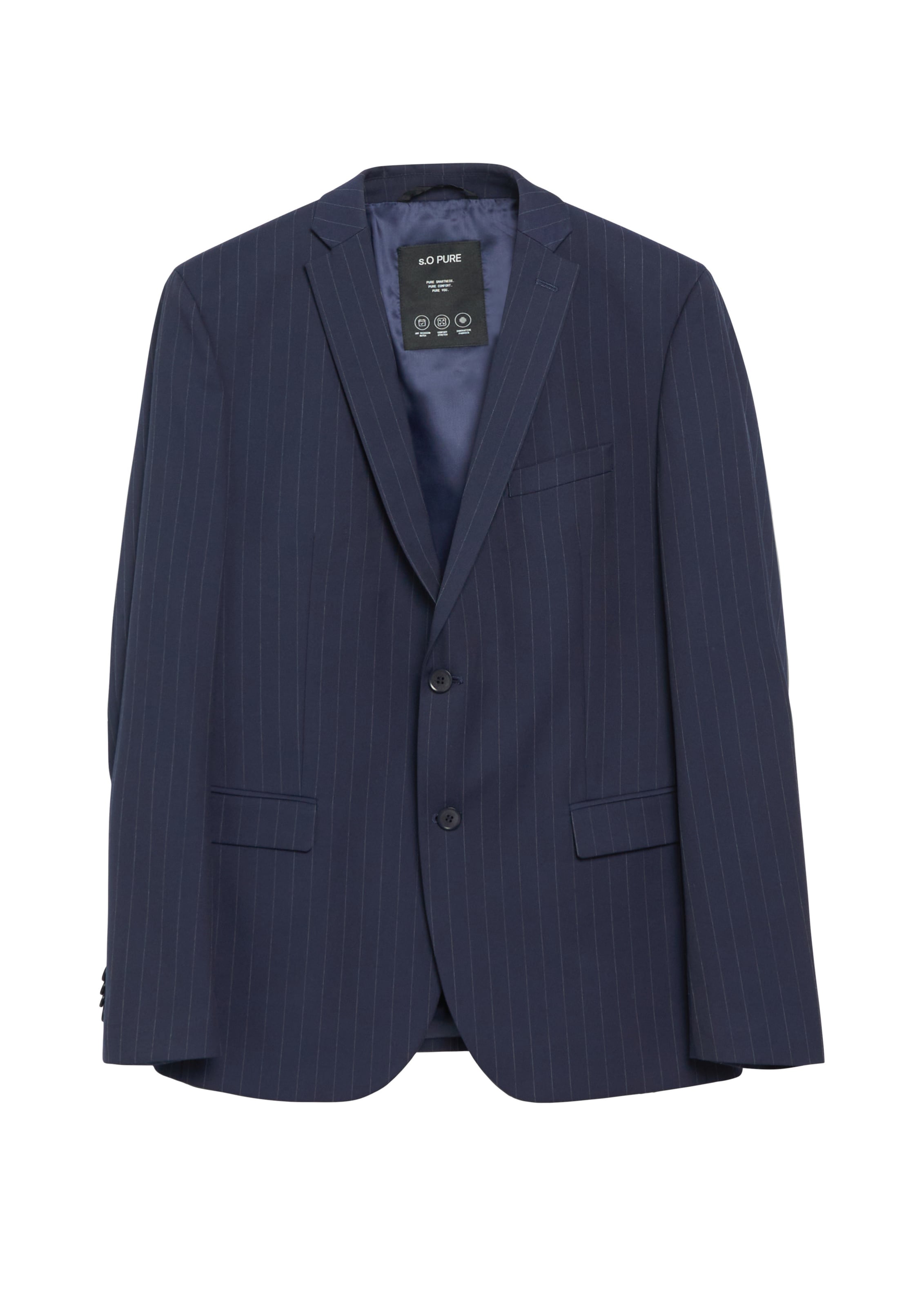 s.Oliver Regular Fit Sakko 'S.OPURE' in Blau: Vorderseite