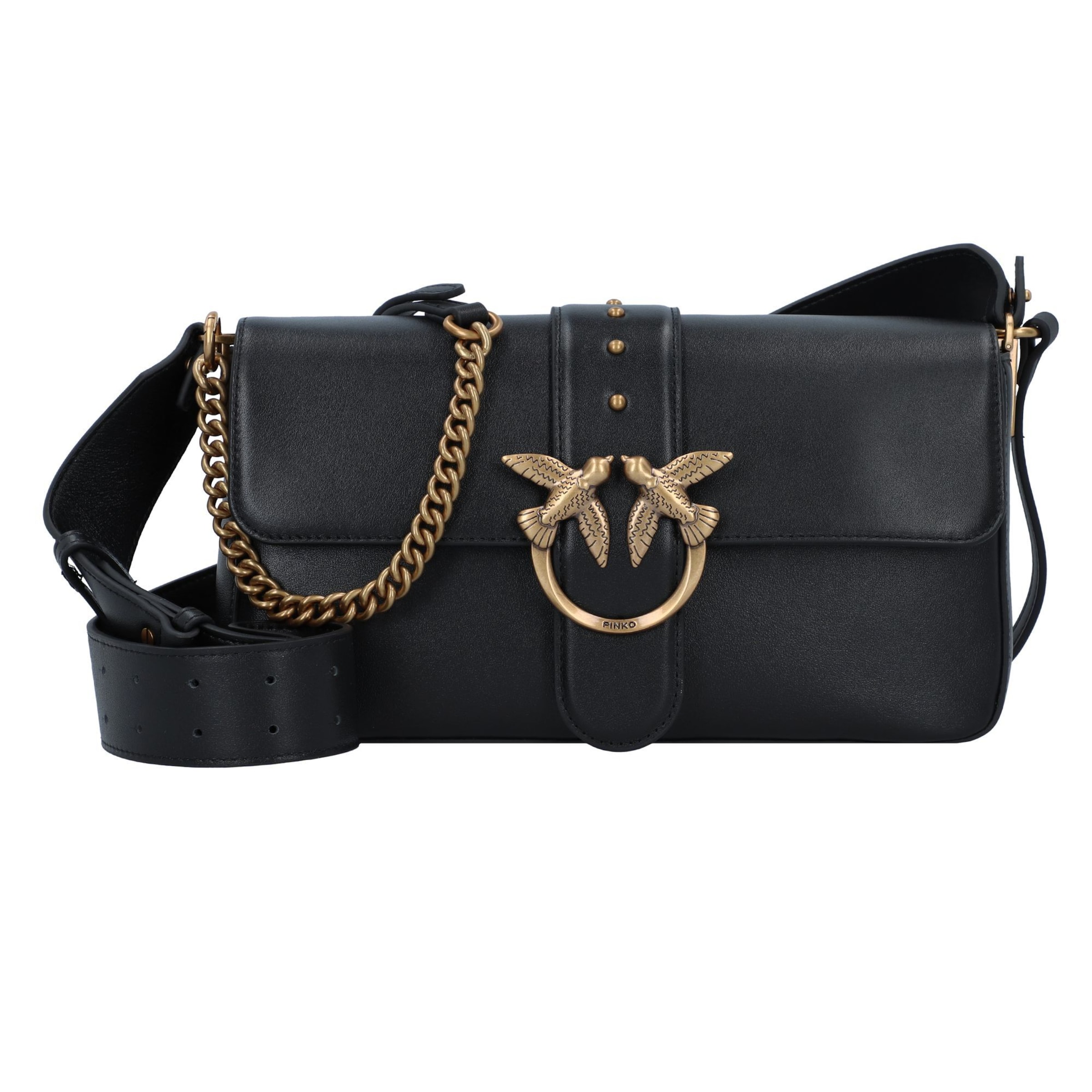 PINKO Válltáska 'Love One Classic' - fekete: elől
