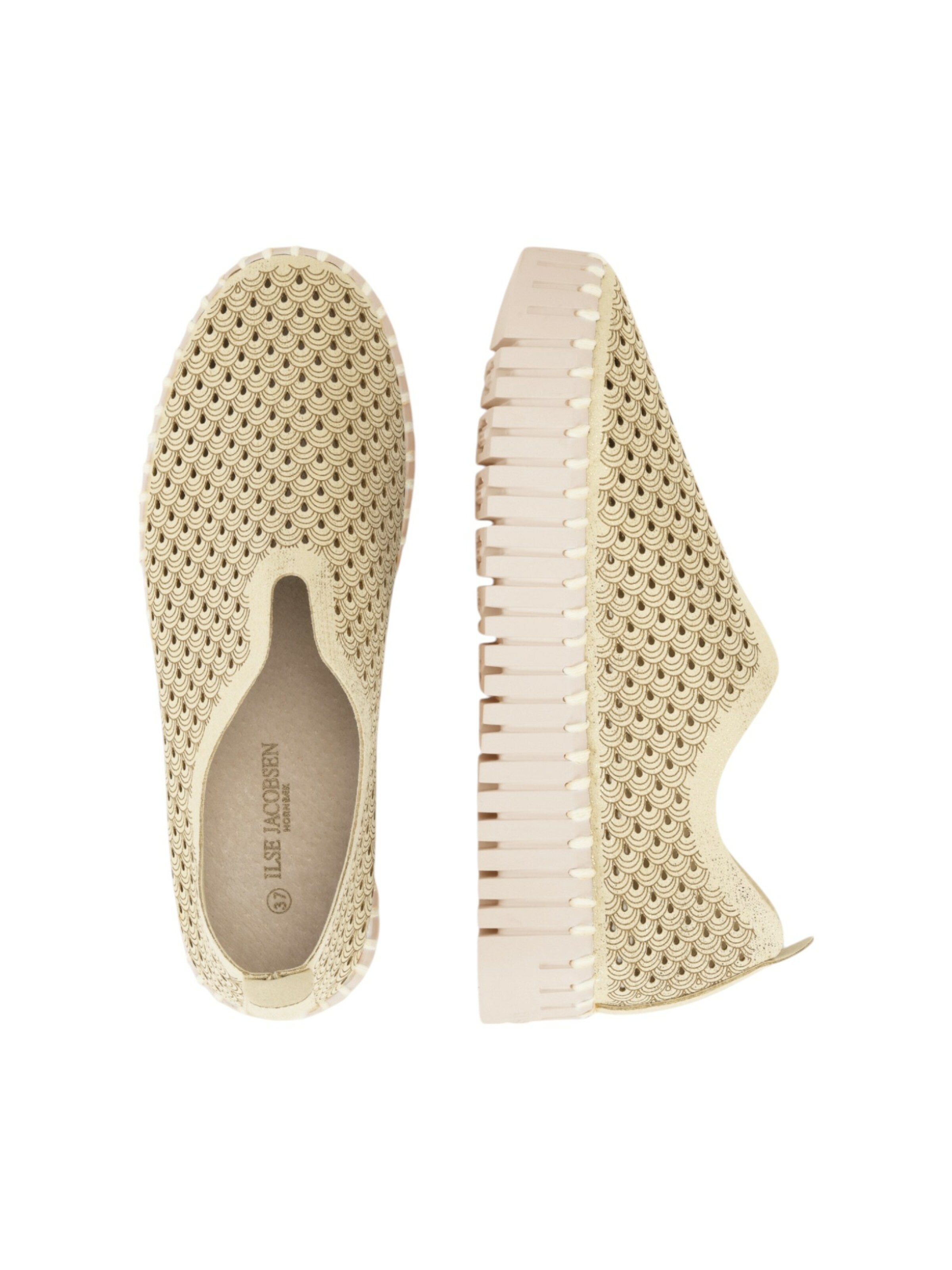 ILSE JACOBSEN Classic Flats 'Tulip3884' in Gold