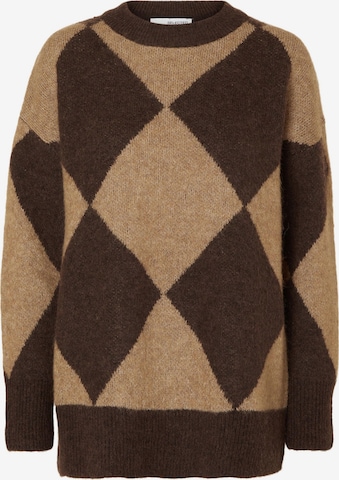 SELECTED FEMME Sweater in Brown: front