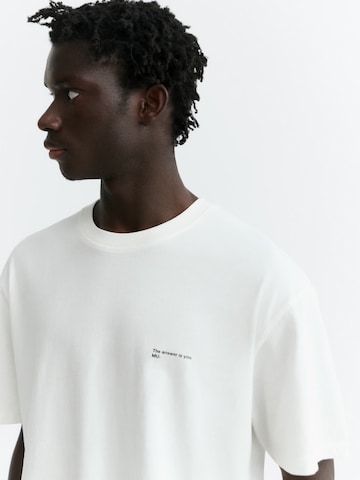Thinking MU Shirt 'ARON ' in Wit: zijkant