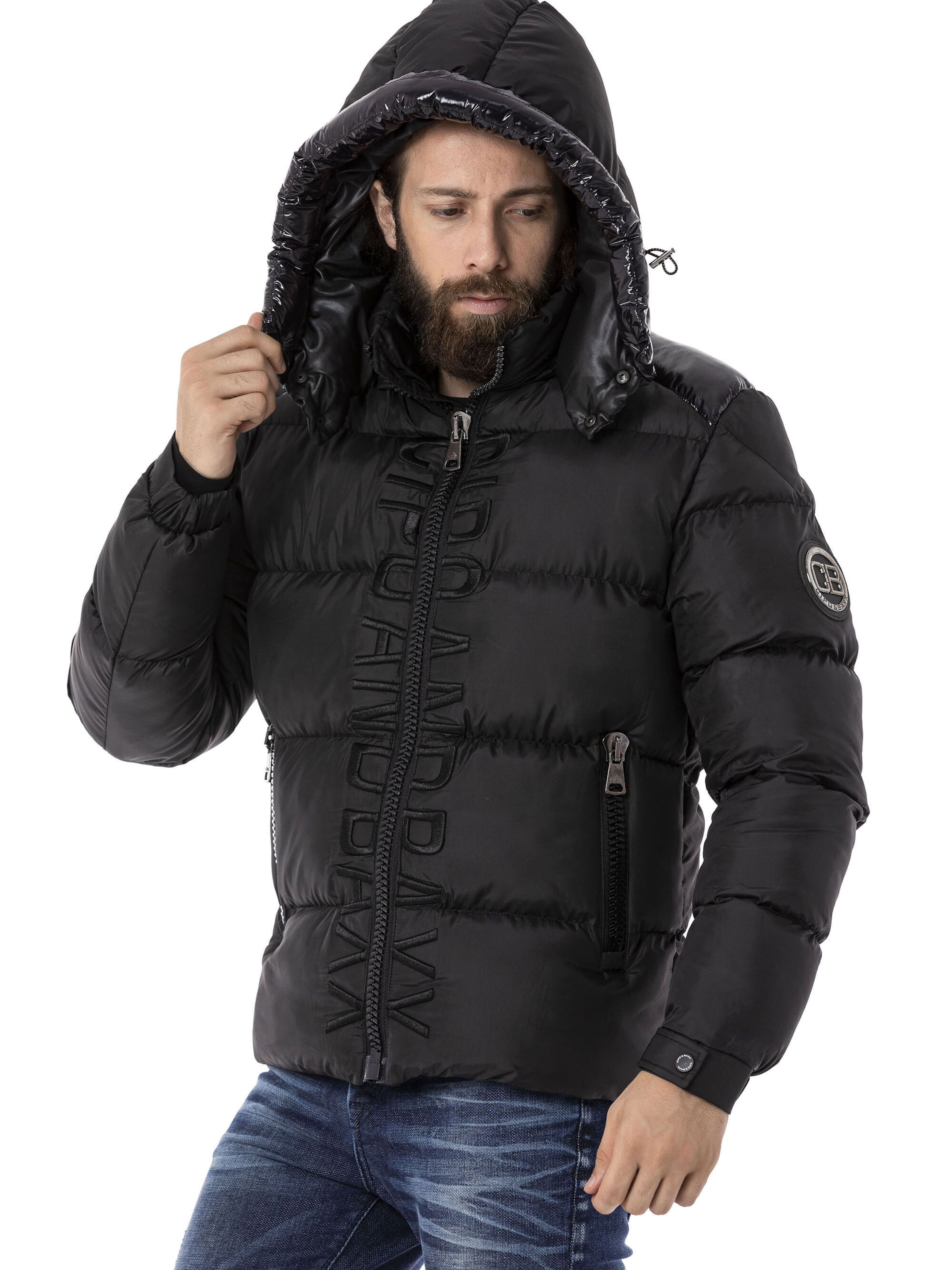 CIPO & BAXX Winter jacket in Black: front