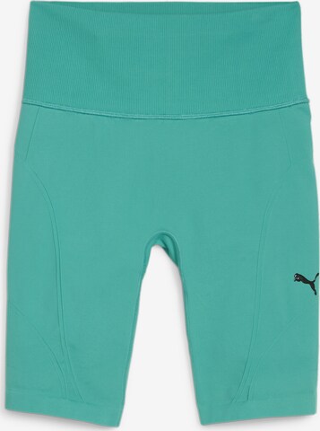 PUMA Skinny Workout Pants in Green: front