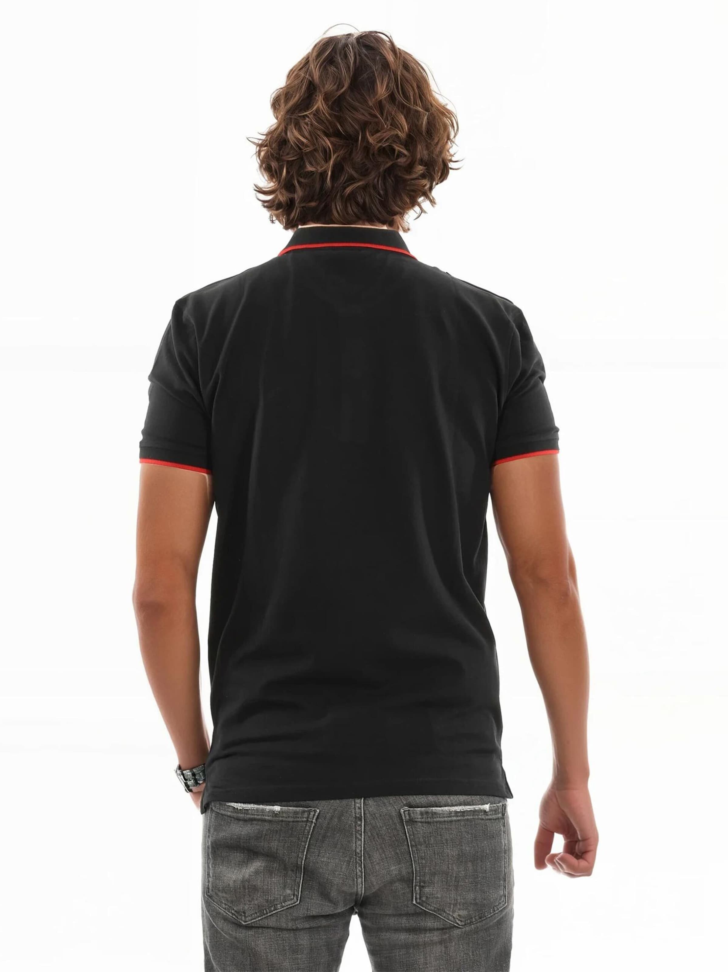 U.S. POLO ASSN. Poloshirt in Schwarz