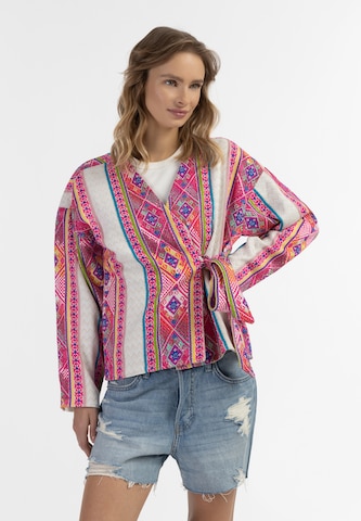 IZIA Knit cardigan in Mixed colours: front