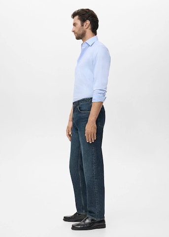 MANGO MAN Regular fit Button Up Shirt in Blue
