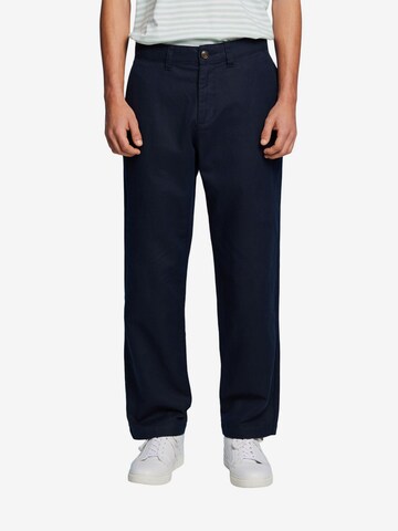 ESPRIT Loosefit Chino in Blauw: voorkant