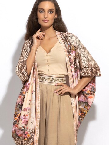 Cardigan oversize 'BAROQUE FLOWERS' JIORO en mélange de couleurs