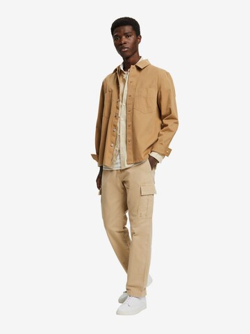 ESPRIT Regular Cargohose in Beige