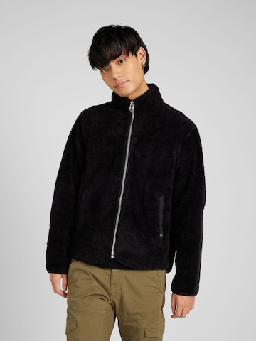 rag & bone - Chaqueta polar 'FELIX' en negro: frente