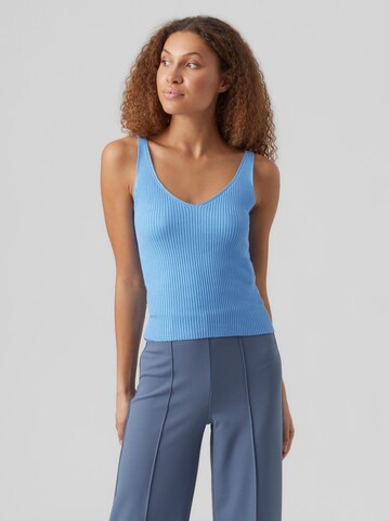 VERO MODA - Top de punto 'GLORY' en azul: frente