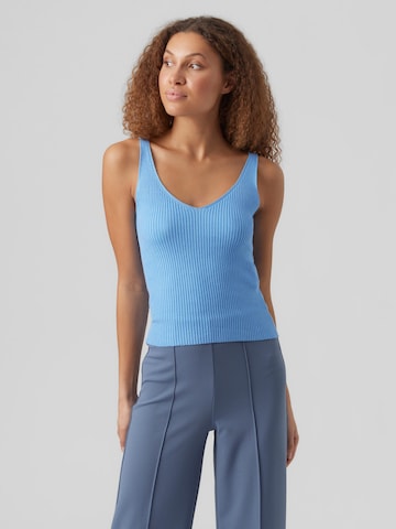 VERO MODA - Top de punto 'GLORY' en azul: frente