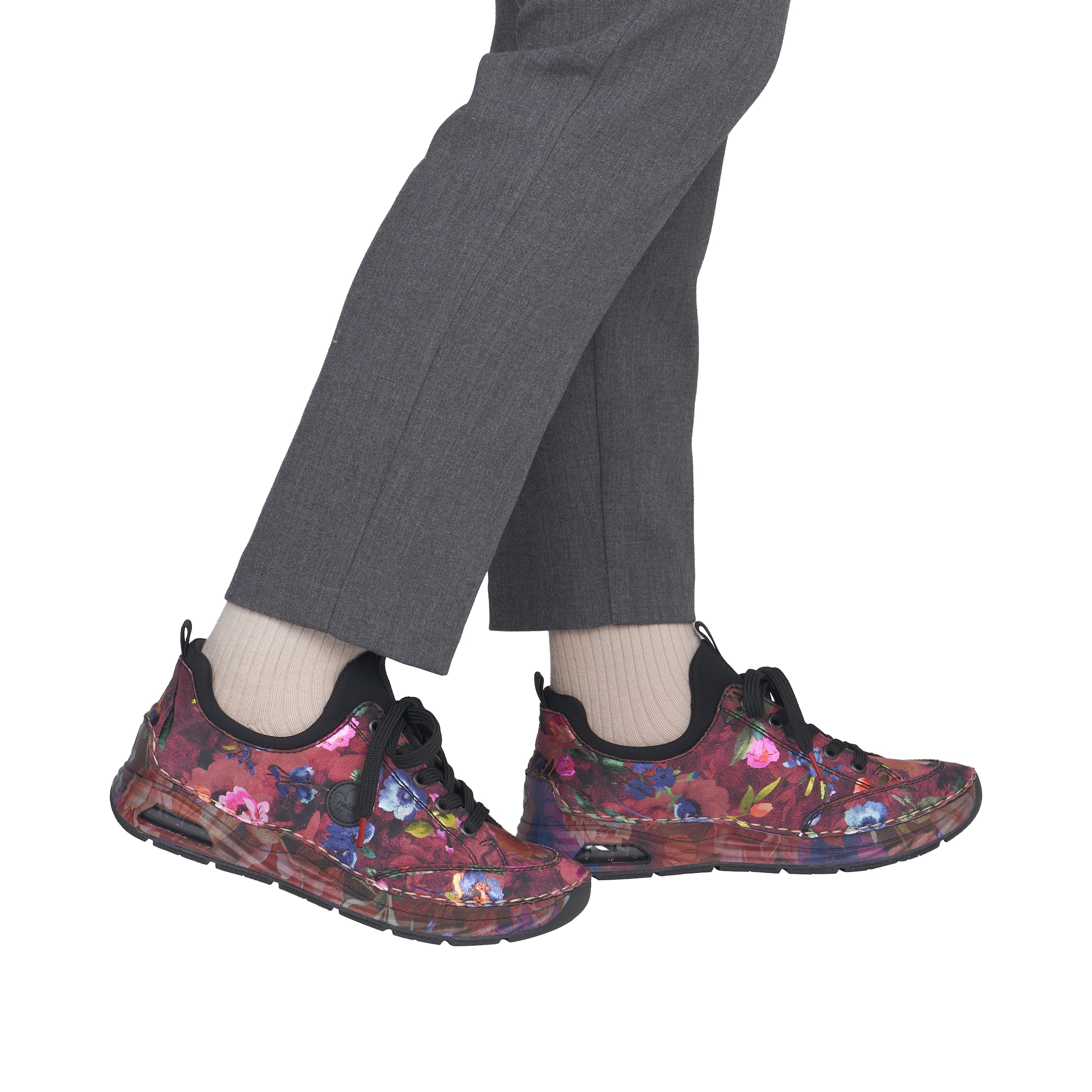Baskets basses Rieker en rose