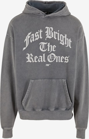 Sweat-shirt Fast & Bright en gris : devant