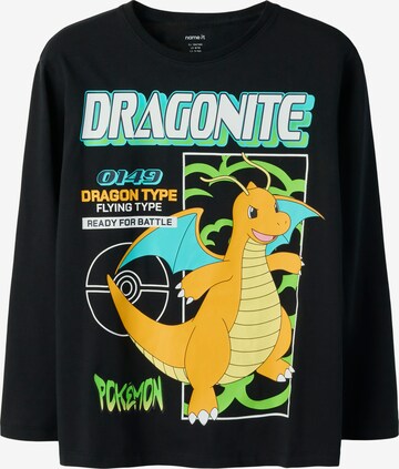 NAME IT Shirt 'NKMSYX POKEMON' in Zwart: voorkant