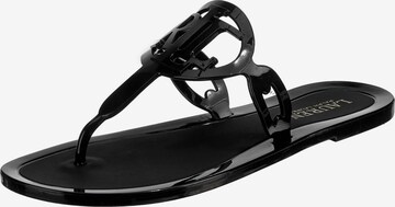 Lauren Ralph Lauren T-Bar Sandals 'Audrie' in Black: front