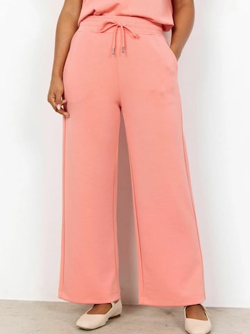 Soyaconcept Wide Leg Bukser 'Banu' i orange: forside