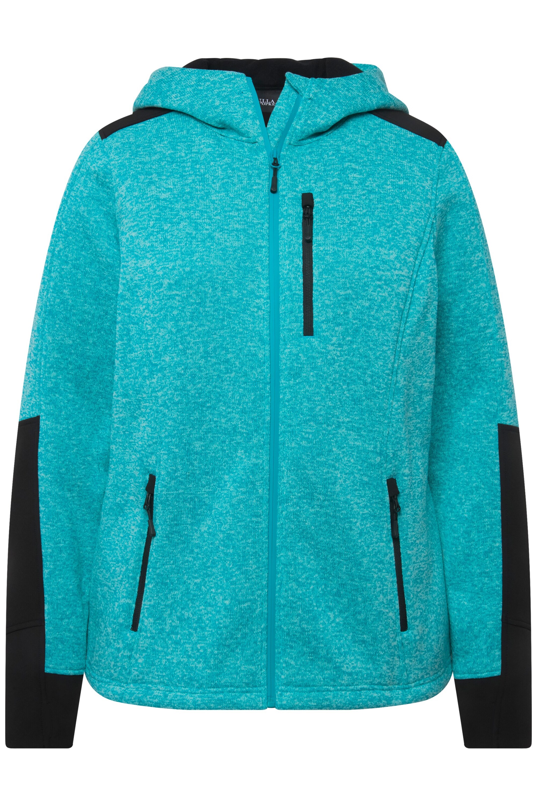 Ulla Popken Sweatjacke in Blau: Vorderseite
