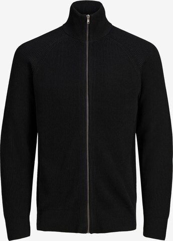 JACK & JONES Knit cardigan in Black: front