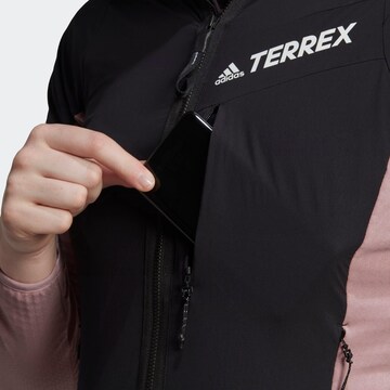 ADIDAS TERREX Athletic Jacket 'Techrock Flooce' in Black