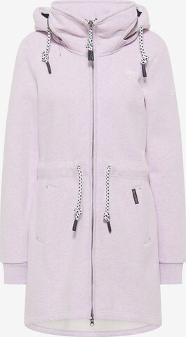 Schmuddelwedda Zip-Up Hoodie in Purple: front